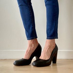 Rachel Comey Black Textured Leather Heels - size 9